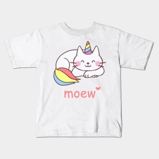 unicorn cat cute Kids T-Shirt